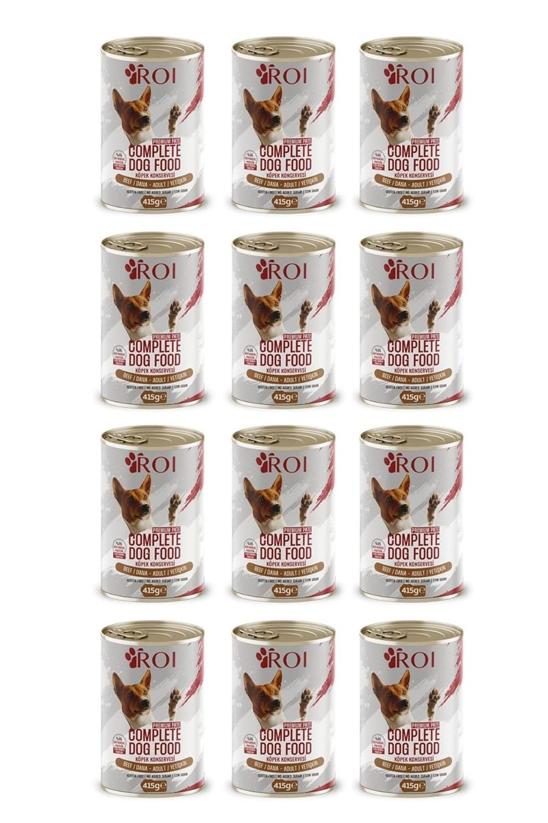 Roi Dana Etli Yüksek Proteinli Yetişkin Köpek Konservesi 415 Gr x 12 Adet
