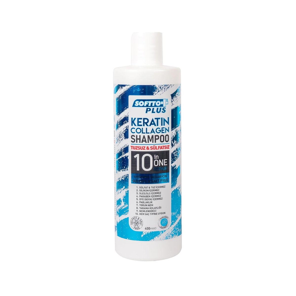 Softto plus Keratin ve Collagen Tuzsuz Şampuan, 400ml