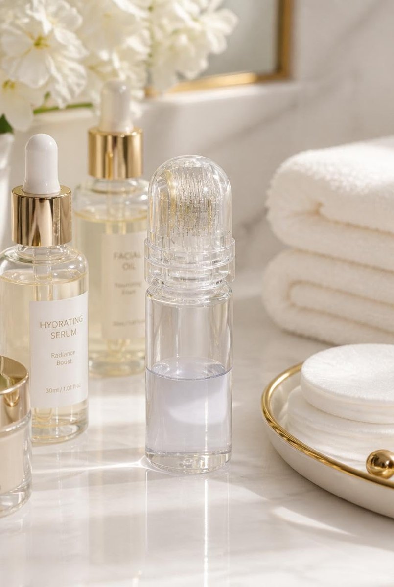 Busstier Mikro İğneli 64 Uçlu Cilt Bakım Serumu Yüz ve Boyun İçin Anti Aging Gözenek Sıkılaştırıcı Nemlendirici Leke Karşıtı Kolajen Destekli Cilt Yenileyici Serum Hassas Cilt Uyumlu Kırışıklık Karşıt