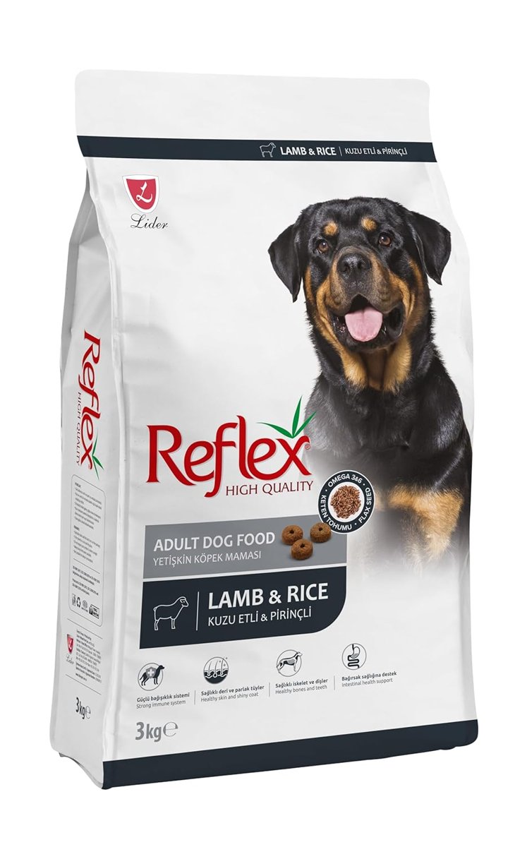 Reflex Kuzu Etli  Pirinçli Yetişkin Köpek Maması 3 KG
