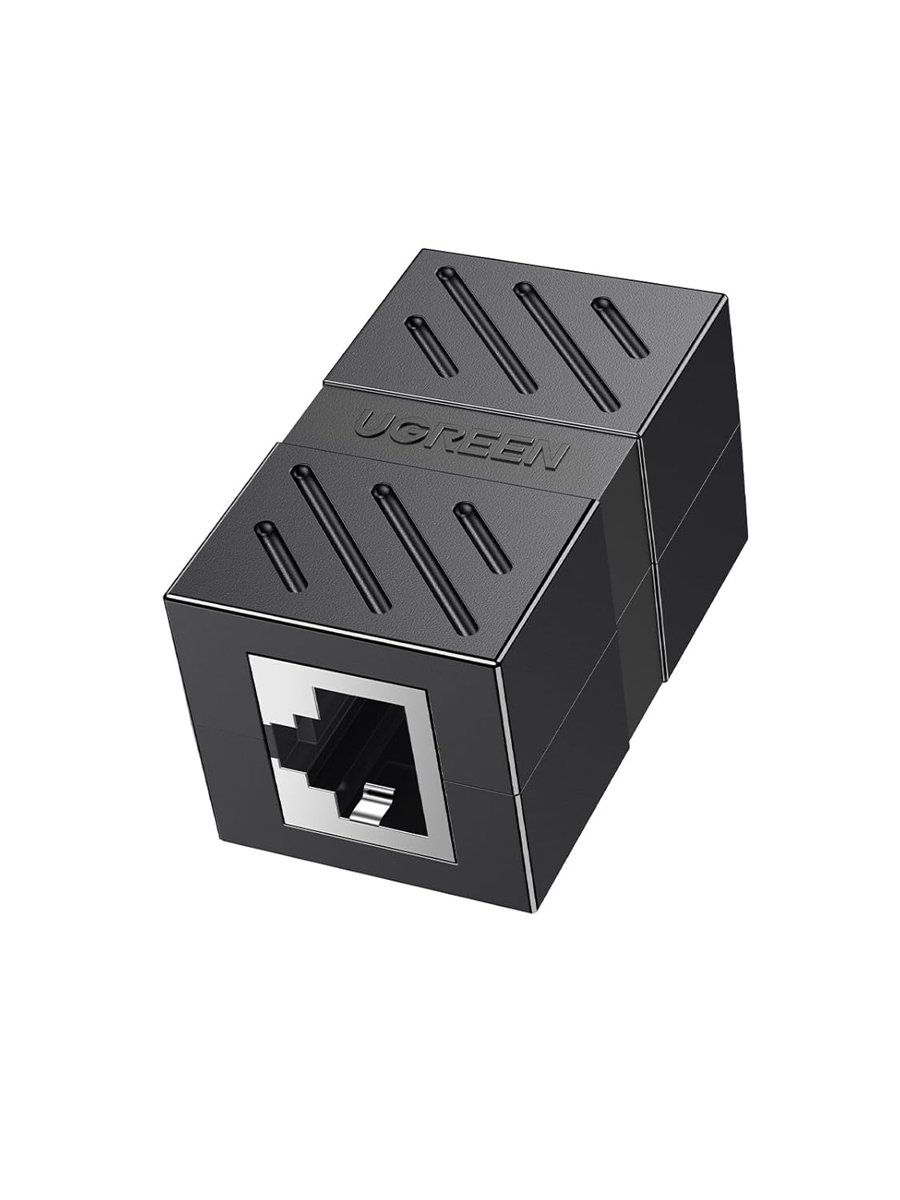 Ugreen RJ45 Cat6 Cat7 Cat8 Ethernet Kablo Uzatma Aparatı Siyah