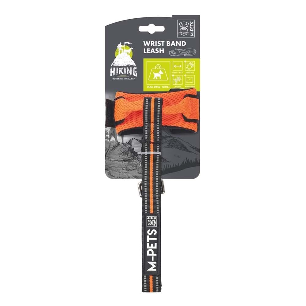 M-Pets Hiking Wrist Bilek Bantlı Gezdirme Tasma Orange