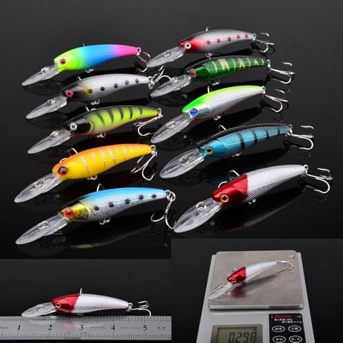 Valkyrie 20 Adet Karışık Minnow Crankbait Swimbait Rapala Sahte Yem Olta Seti Balık İğnesi