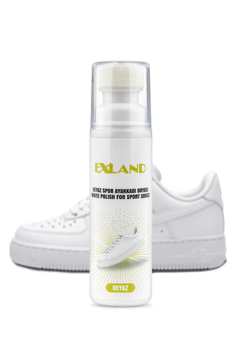 Exland Beyaz Ayakkabı Boyası – Deri, Spor, Kumaş Ayakkabı ve Sneaker Yenileme – Ayakkabı Beyazlatıcı Boya