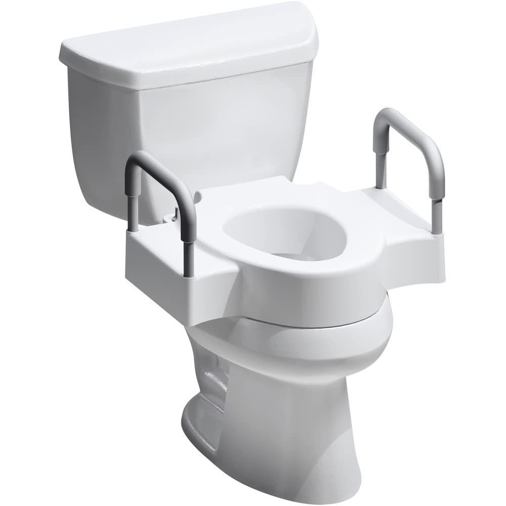 Bemis Rise 11,5 cm (4,5 inç) çift kilitli ve güvenlik kollu klozet kapağı, beyaz
