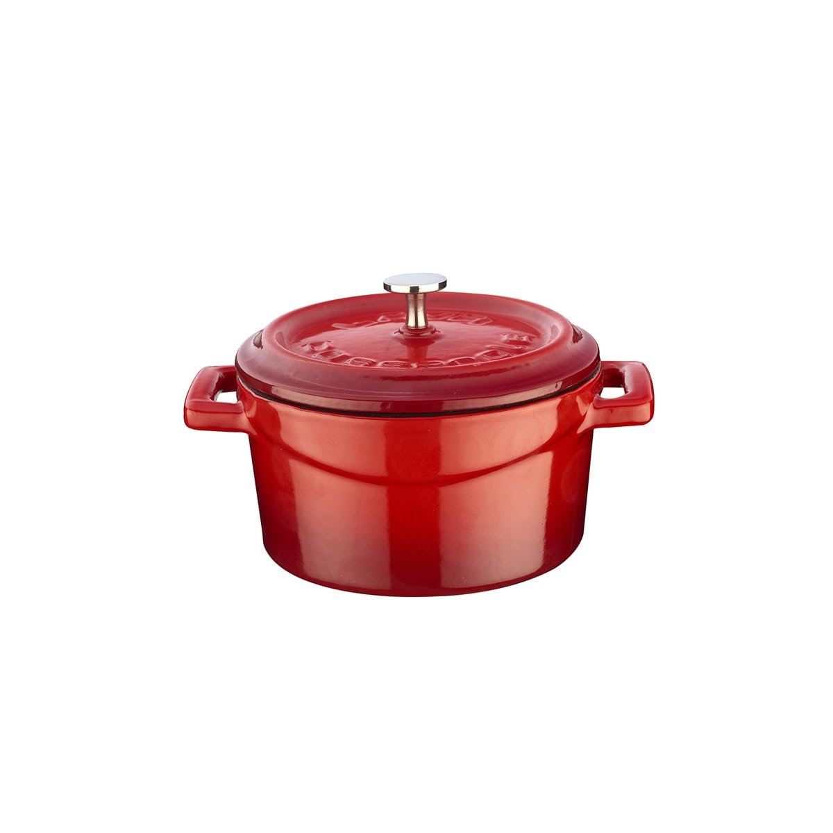 Lava Metal Döküm Mini Tencere, 10 cm, 0.35 L Hacim, Kırmızı