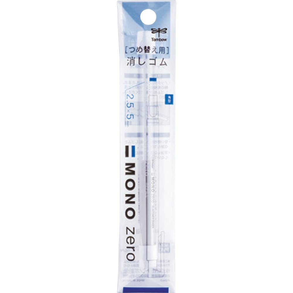 Tombow Mono Zero Kalem Silgi Yedeği, Yassı Uç, Beyaz,