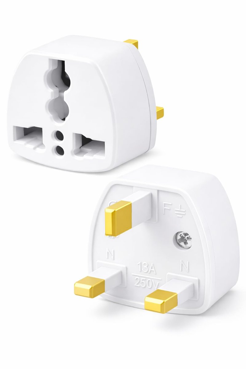 Kyrotech Tip G, İngiliz Adaptör Fişi, Hindistan, İngiltere, Dubai, Hong Kong, Singapur, Kıbrıs Fişi, Hac, Umre Uyumlu, 2 ve 3 Uçlu Seyahat Fiş Çevirici Dönüştürücü Priz, Uluslararası Güç Adaptörü