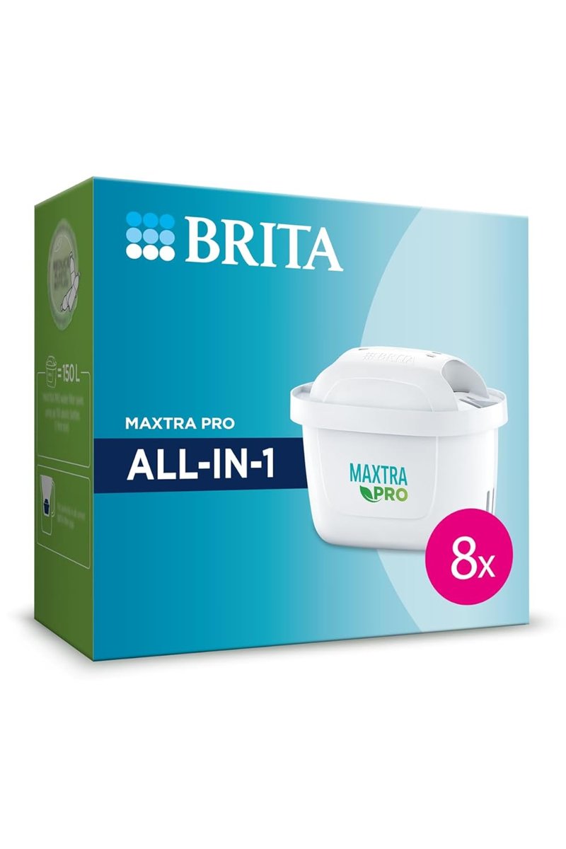 BRITA MAXTRA PRO PURE PERFORMANCE Yedek Su Arıtma Filtresi, 8’li