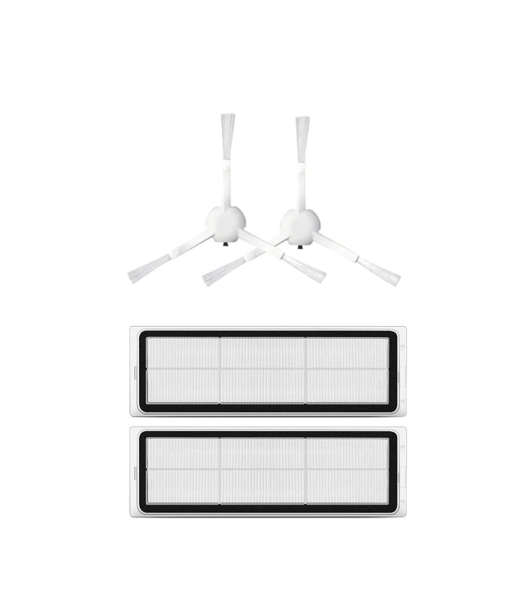 robotyedek Vacuum Mop 1C/2C/Dreame F9 Uyumlu Yedek Hepa Filtre ve Yan Fırça-4 Parça
