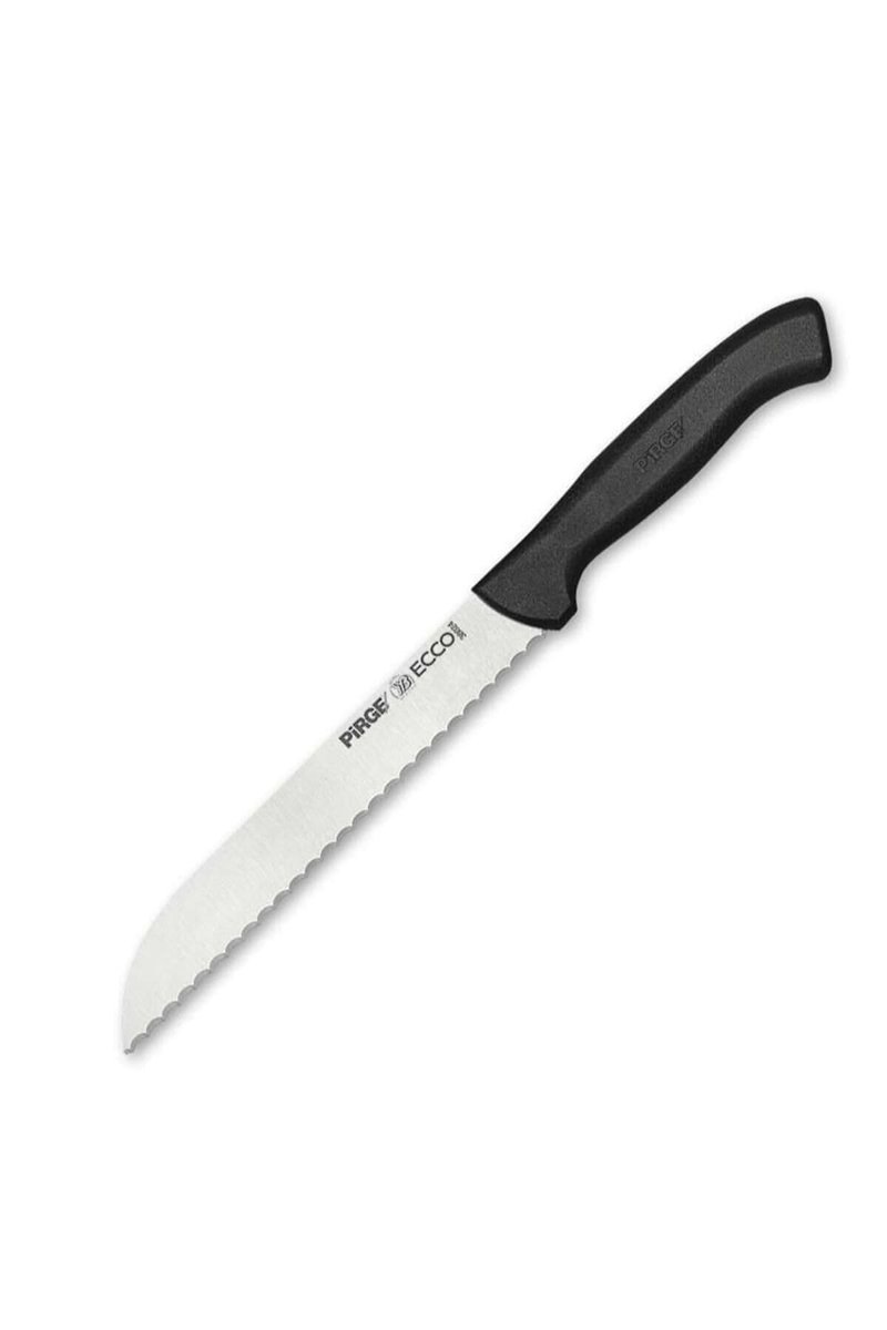 Pirge Ecco Ekmek Bıçağı Pro Dişli - Siyah / 17,5 Cm