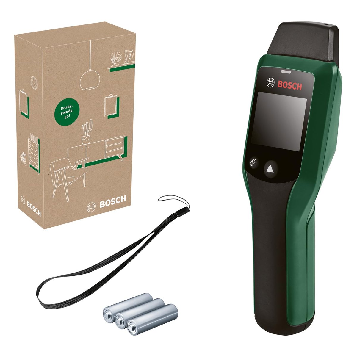 Bosch Home  Garden UniversalHumid Ahşap Nem Ölçer (Tüm Ahşap Grupları için Geniş Ölçüm Aralığı, Ahşap Tipi Ön Seçimi, Geri Dönüştürülmüş Karton Kutu)