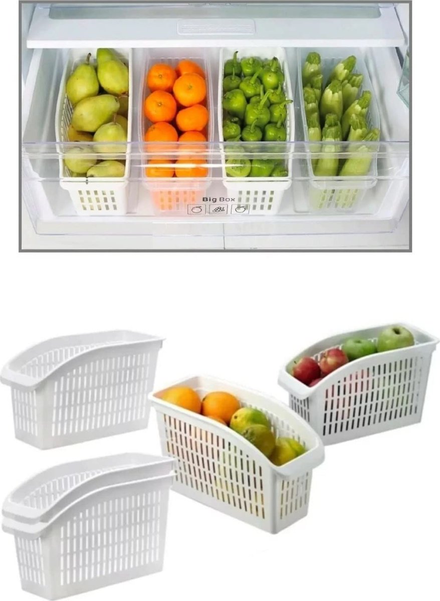 Lirazon Buzdolabı İçi Düzenleyici Dolap İçi Düzenleyici Organizer 4'lü