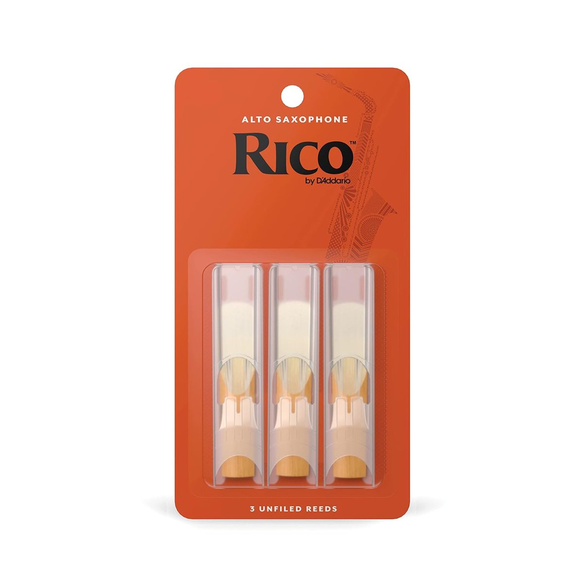 Rico by D'Addario Eb-Altsaksafon Yapıcı | Yüksek Hassas Üretim | Kalınlık 1,5 | 3'lü Paket | Sıcak Tam Ses | Hoş Oyun hissi