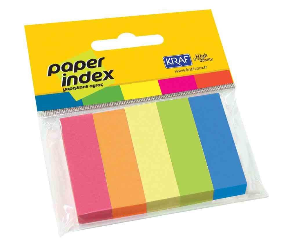Kraf 15x50mm 5 Renk Yapışkanlı Not Kağıdı
