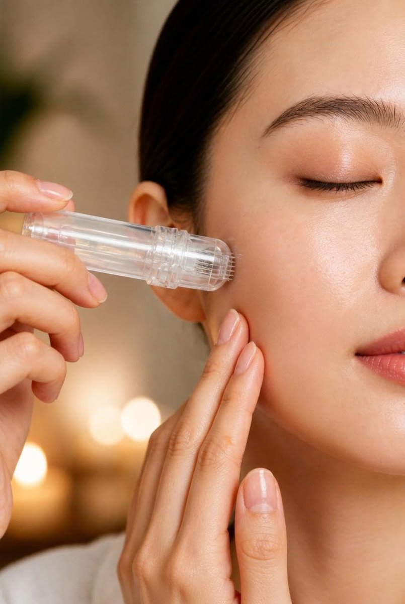 Busstier Mikro İğneli 64 Uçlu Cilt Bakım Serumu Yüz ve Boyun İçin Anti Aging Gözenek Sıkılaştırıcı Nemlendirici Leke Karşıtı Kolajen Destekli Cilt Yenileyici Serum Hassas Cilt Uyumlu Kırışıklık Karşıt