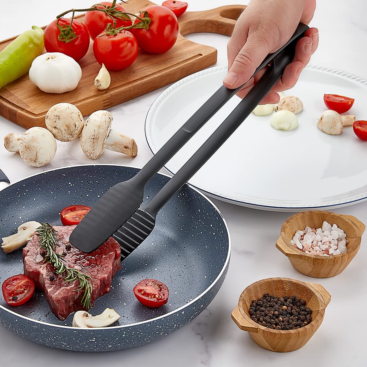 Servis Izgara Maşası- Barbekü Maşası Yanmaz Yapışmaz Maşa