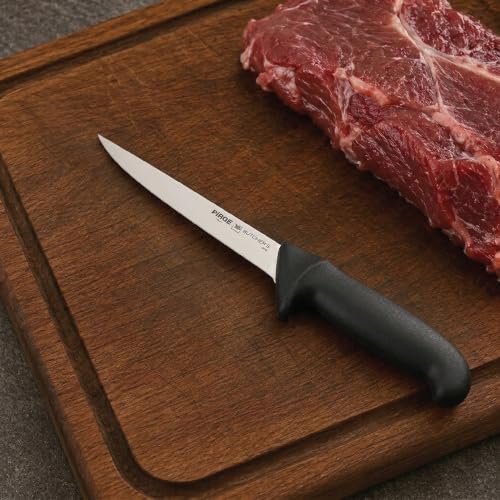 Pirge Butcher's Germany Sıyırma Bıçağı Kıvrık Sert 15 cm Siyah