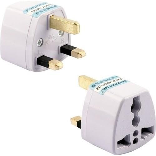 PrimeX PX-420 Türk Prizini İngiliz Prize Çevirici Adaptör, 250V Type-G UK Priz Dönüştürücü, Hac Umre ve Seyahat İçin İngiliz Tipi Priz Çevirici, Beyaz