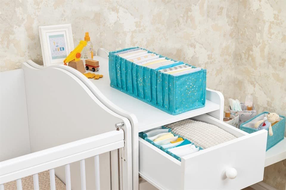 Pazar Kapısı Baby Akordiyon Çekmece Düzenleyici (Medium, Mavi)