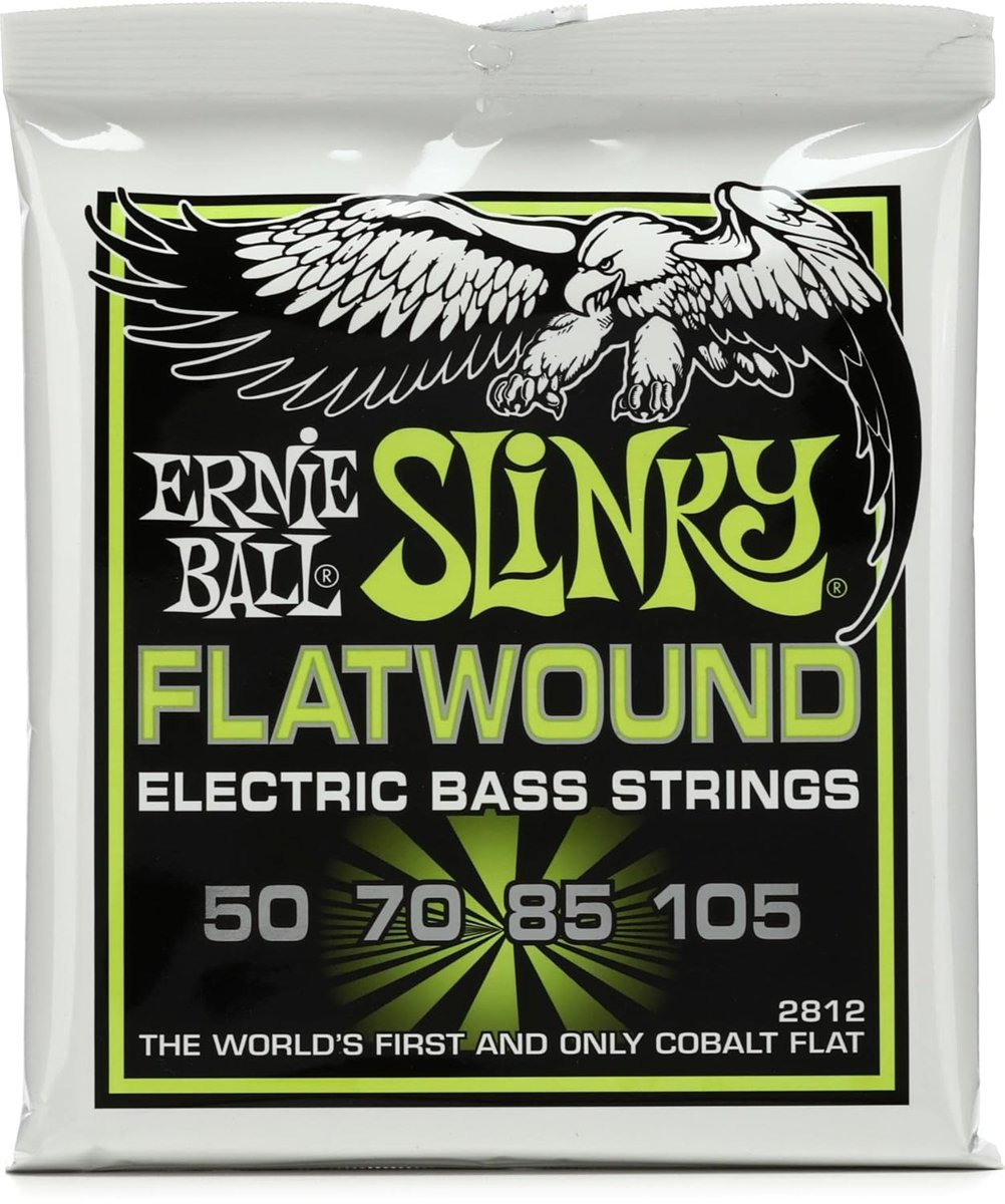 Ernie Ball Normal Slinky Flatwound Elektrik Bas Telleri, Ölçü 50-105