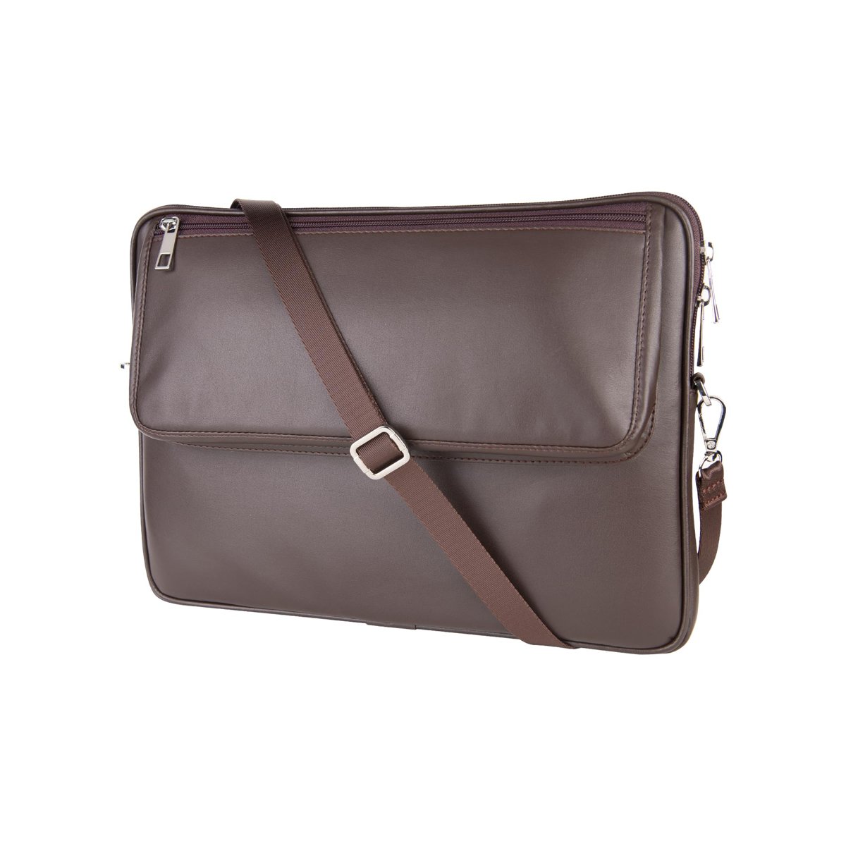 2K S.Deri Laptop Çantası,Tablet Çantası,13.3'' inç,Vegan,Omuz ve Valiz Askılı,Aksesuar ve Evrak Cepli,24 * 34 * 2 cm.,Kahverengi
