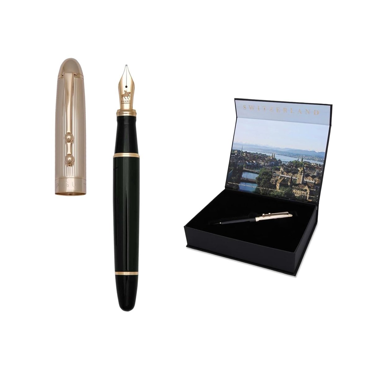 Piguet Genève – Lüks ve Ergonomik Dolma  Tükenmez Kalem – Sigma Serisi – Alman M Uç, Altın Kaplama,