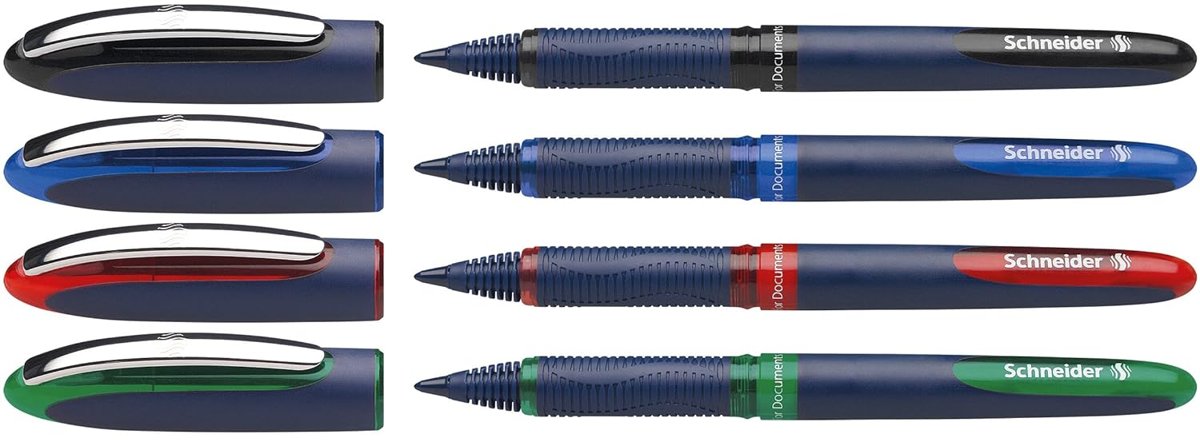 Schneider One Business Konik Uçlu Roller Kalem, 0,6 mm, 4 adet