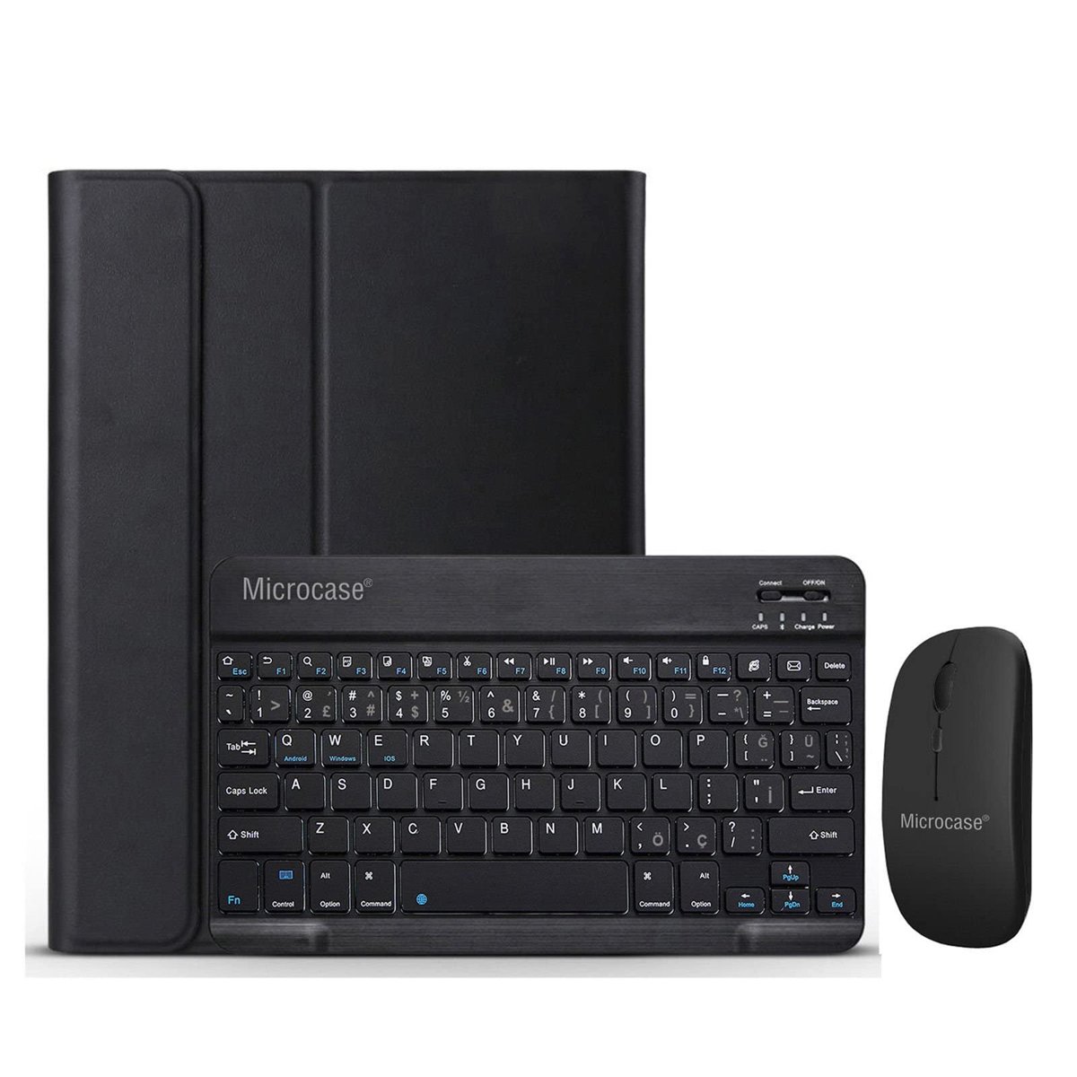 Microcase Huawei Matepad 11.5 inch Tablet Bluetooth Klavye ve Mouse + Standlı Kılıf - BKK6