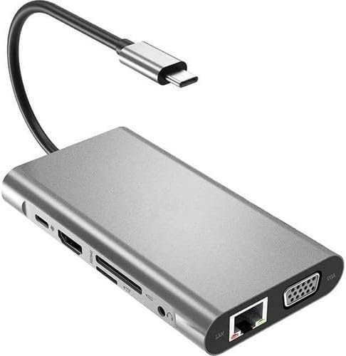 Daytona FC31 Macbook Uyumlu Type-C™ USB-C to 4* USB 3.0 4K 1080p HD HDMI VGA RJ45 Pd Aux Ses Sd Tf Kart 11IN1 Çevirici Hub Adaptör