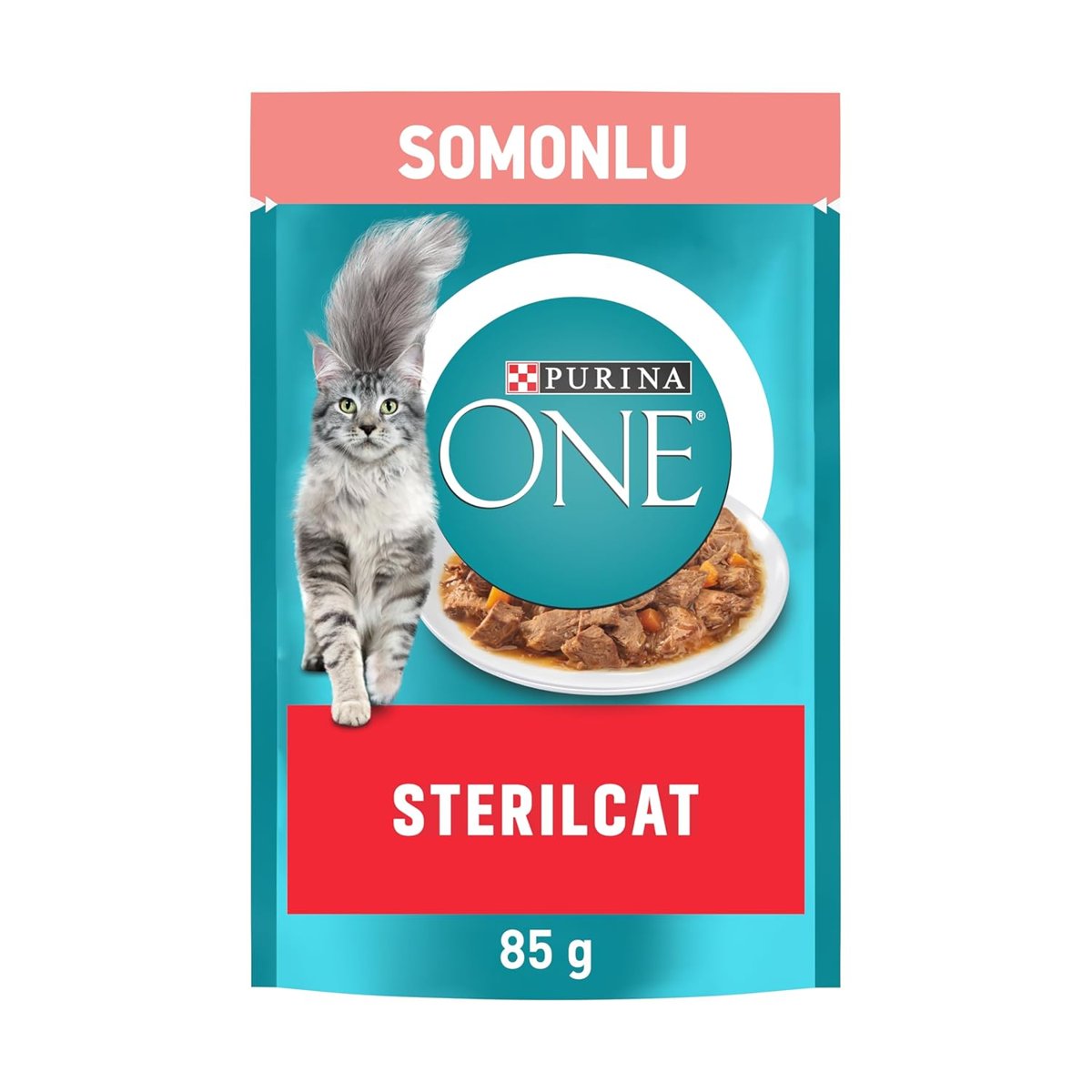 PURINA ONE Somonlu Kısırlaştırılmış Kediler İçin Yaş Kedi Maması 85 Gram, 26 Adet