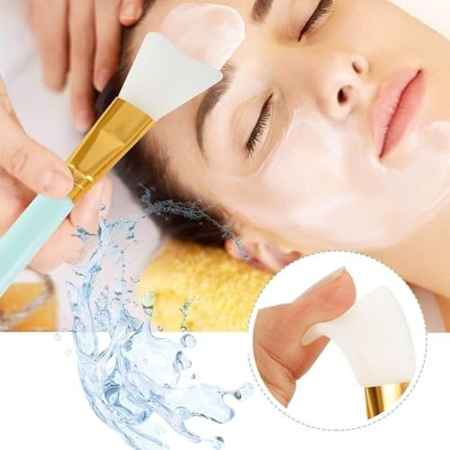 Busstier 2'li Silikon Maske ve Krem Spatulası, Hijyenik ve Esnek Yüz Maskesi Aplikatörü, Kolay Temizlenebilir ve Taşınabilir