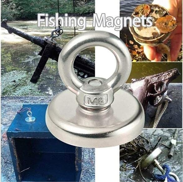 Valkyrie D48 Güçlü Neodyum Mıknatıs 48mm 75kg Askılı Fishing Salvage Magnet