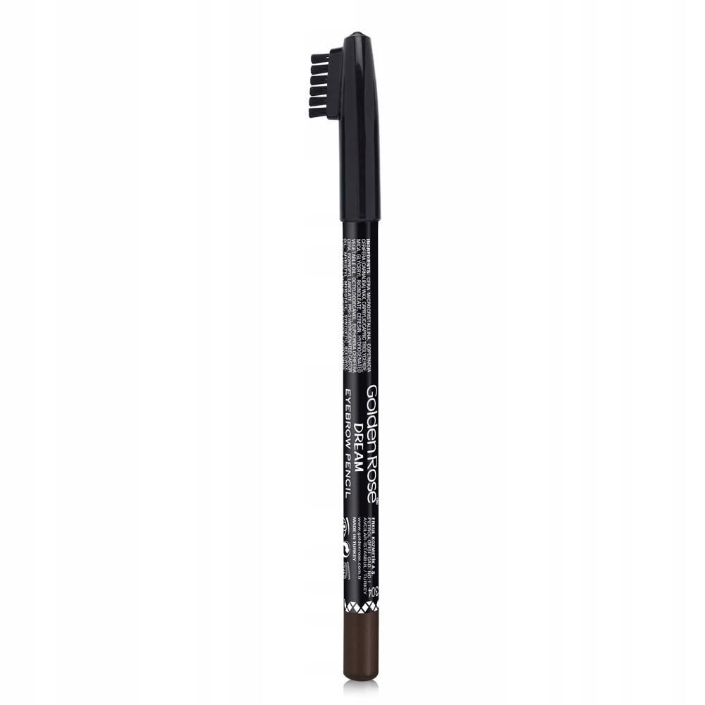 Golden Rose Dream Eyebrow Pencil No: 303 Dark Ash - Şekillendirici Fırçalı Siyah Kaş Kalemi