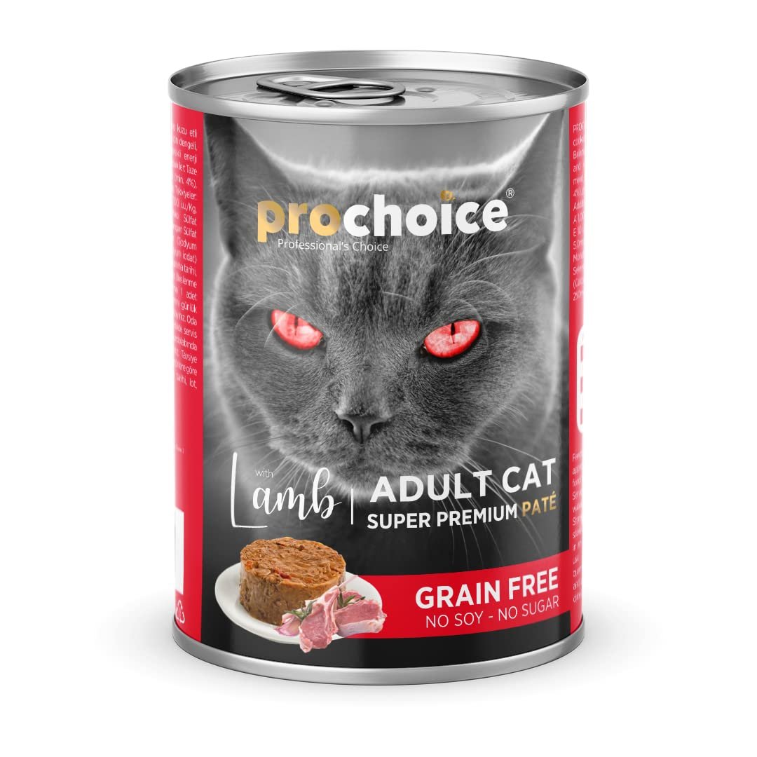 Prochoice Yetişkin Kediler İçin, Tahılsız, Kuzu Etli Ezme, 400 g x 12 adet