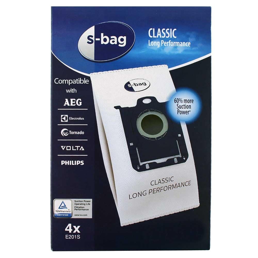 SUPERVAC Philips, Electrolux ile Uyumlu S-Bag Süpürge Torbası 4lü Paket