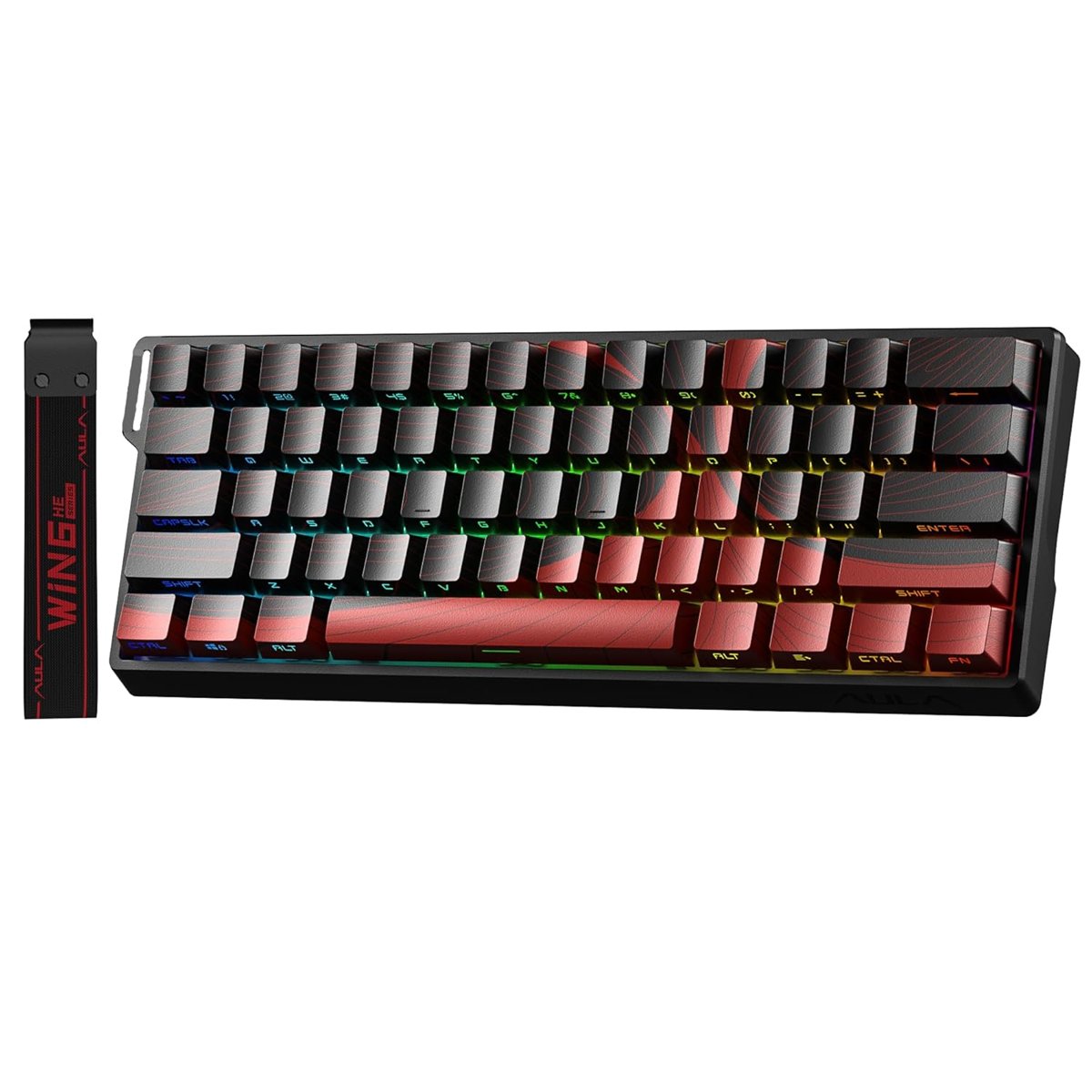 Aula Win60 He Max Manyetik Klavye Rapid Trigger Wing Chun Switch 8000Hz RGB TKL Hot Swap Oyuncu Klav
