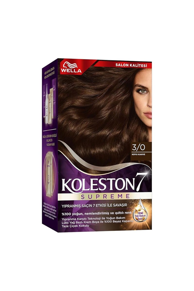 Koleston Supreme Kit Saç Boyası 3/0 Koyu Kahve