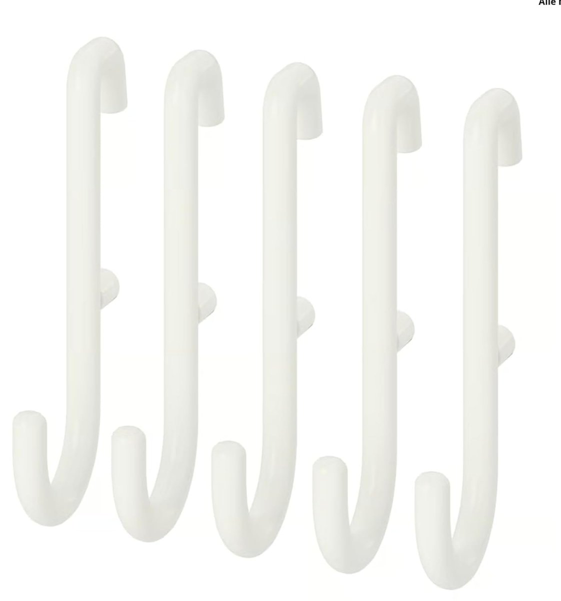 IKEA Çelik, Epoksi/polyester Skadis Kanca Beyaz / 5'li Paket 203.208.02