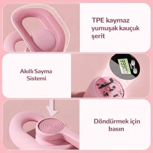 Valkyrie Dijital Ekranlı Pelvik Taban Egzersiz Aleti – Doğum Sonrası, Yoga ve Kas Egzersizi İçin Pembe