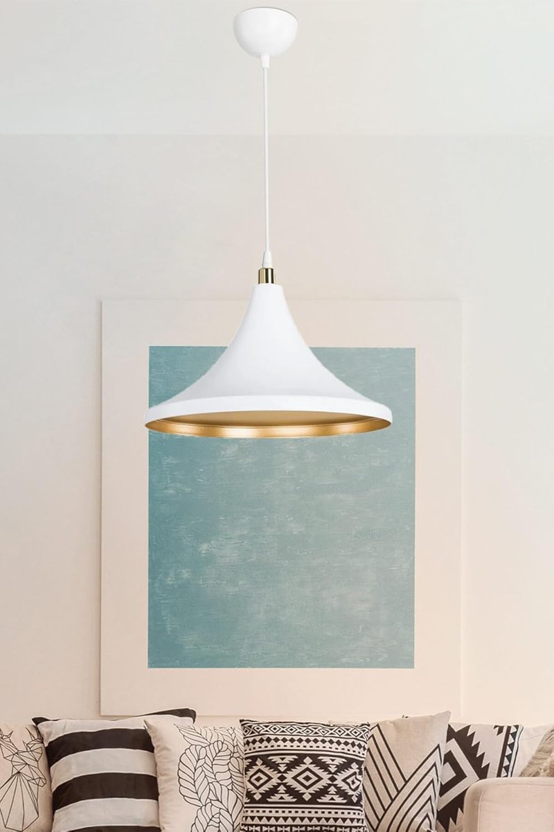 AG LightDesign Beyaz Sarkıt Avize Yatak Odası Salon Mutfak Koridor Lamba 17 AGnm20