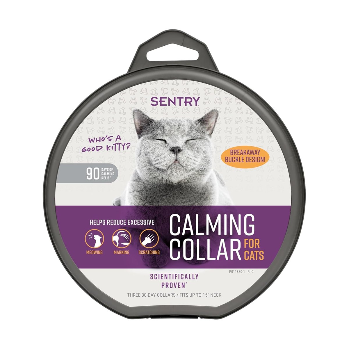 SENTRY PET Care Sentry Kediler için Sakinleştirici Yaka, Uzun Ömürlü Feromon Yaka Kedileri 30 Gün Sa