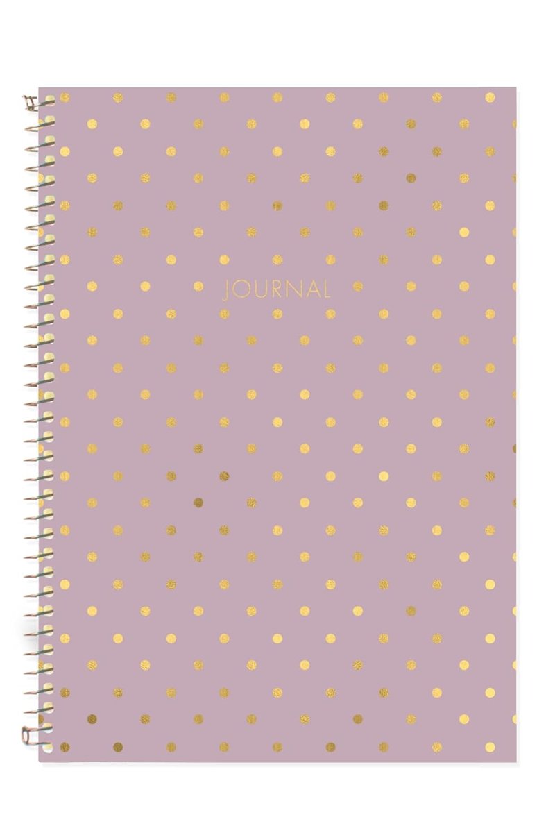 Le Color Puantiyeli Defter Çizgili Lila 17x24 cm