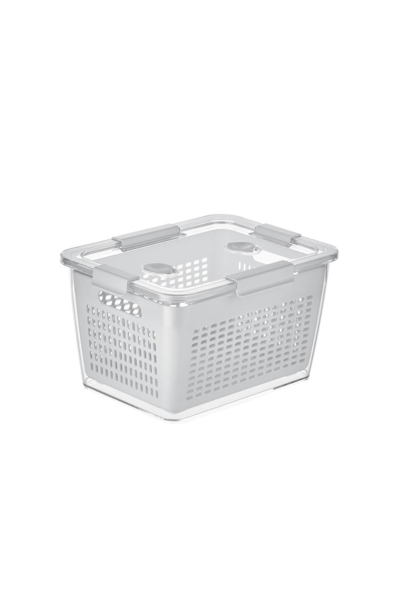 Selka Home - Lavin 4 Litre Açık Gri Saklama Kabı