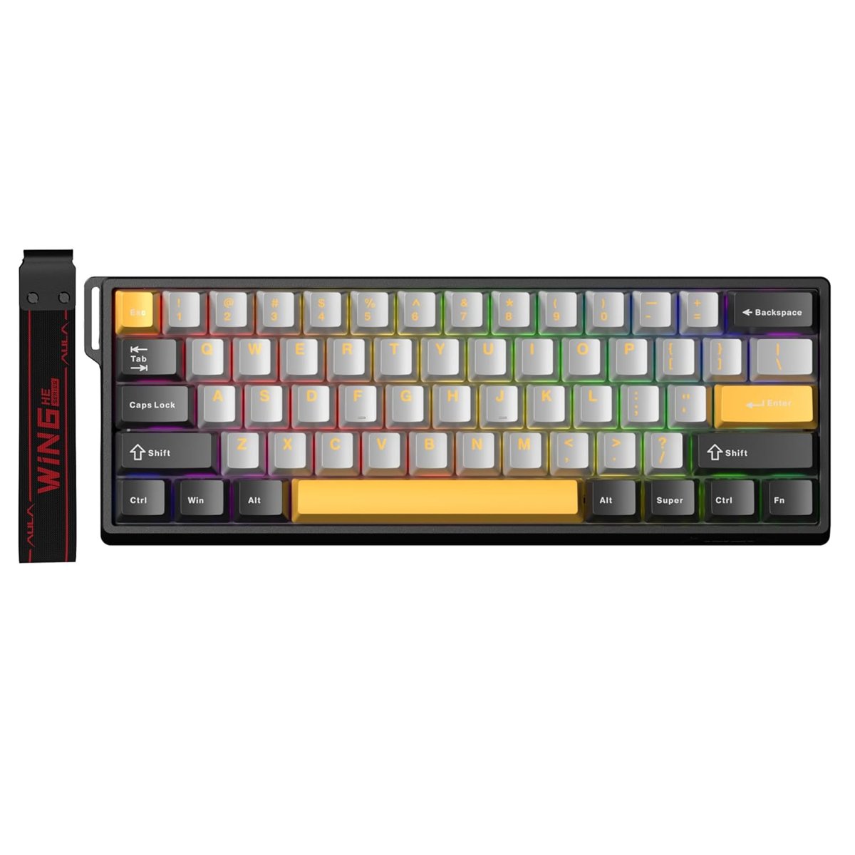 Aula Win60 He Max Manyetik Klavye Rapid Trigger Wing Chun Switch 8000Hz RGB TKL Hot Swap Oyuncu Klav