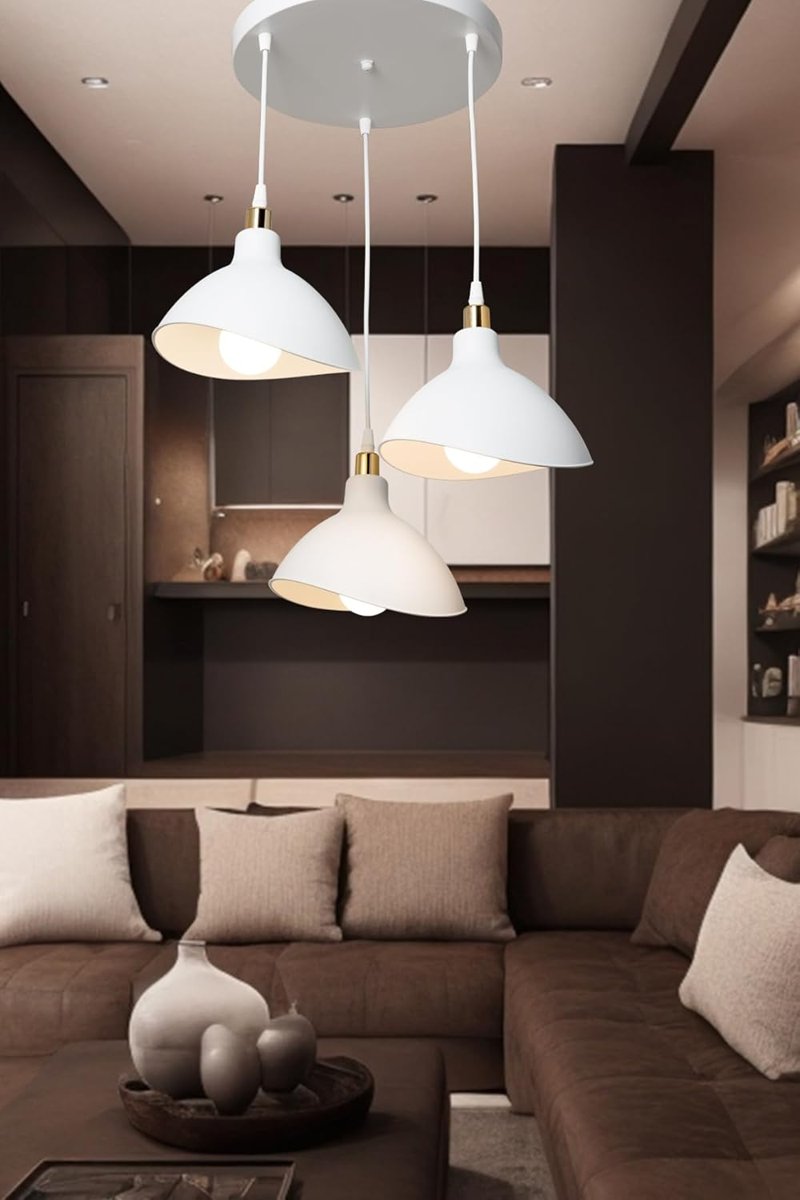 AG LightDesign Beyaz Sarkıt Avize Yatak Odası Salon Mutfak Koridor Lamba 22 AGnm43