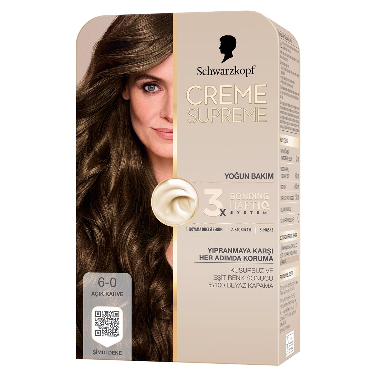 Schwarzkopf Creme Supreme Saç Boyası 6-0 Açık Kahve