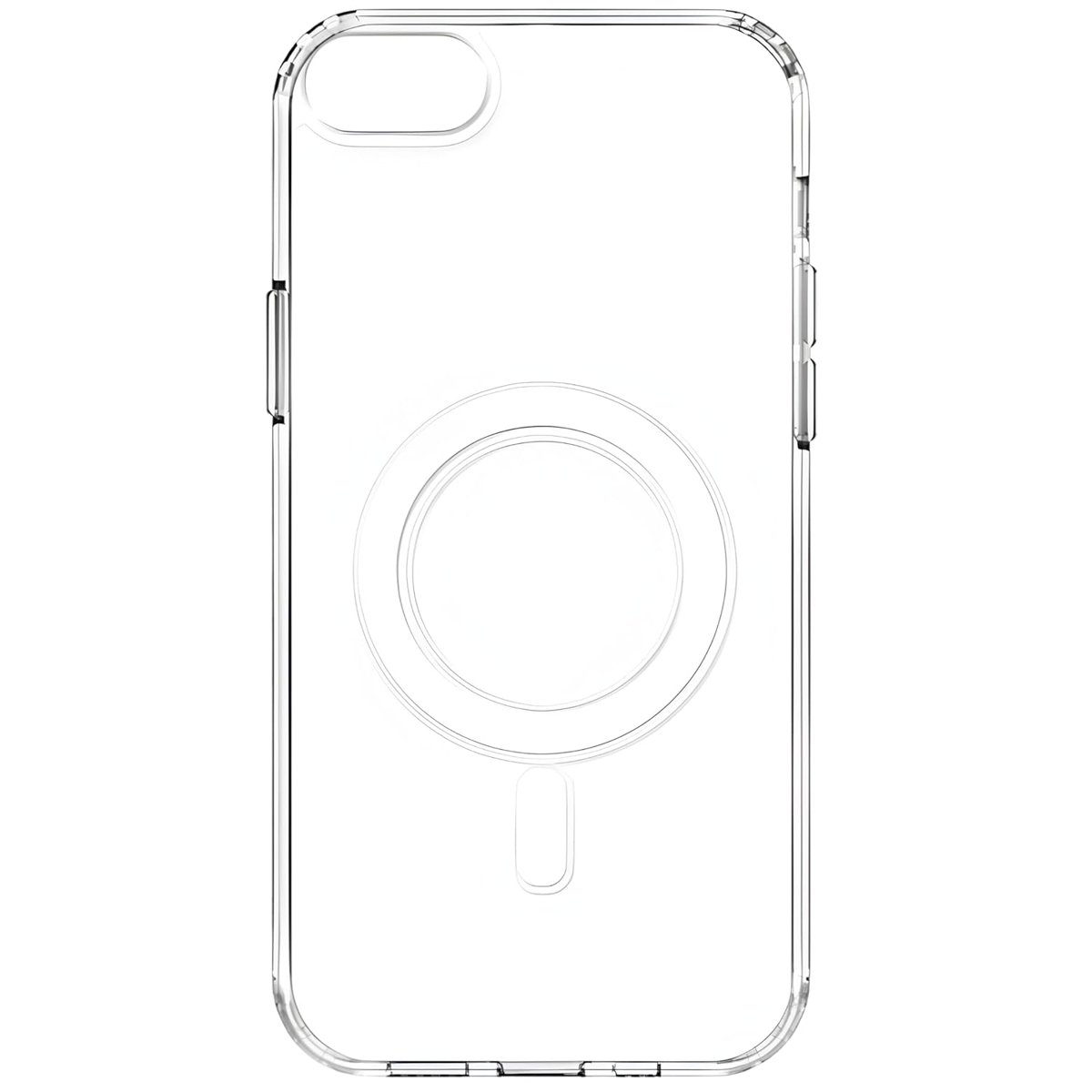 Ehr. iPhone 7/8/SE 2020/SE 2022 Uyumlu Kamera Korumalı Magsafe Wireless Şarj Özellikli Kristal Berraklıkta Düşmeye Karşı Askeri Sınıf Korumalı Şeffaf Silikon Kılıf (Şeffaf, iPhone 8 / SE 2020)