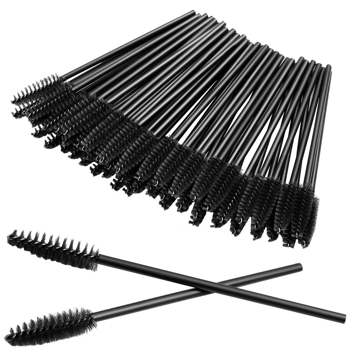 Obinhere EyeLash Uzatma Malzemeleri için 300 Adet Tek Kullanımlık Maskara Değnek Kirpik Fırçası