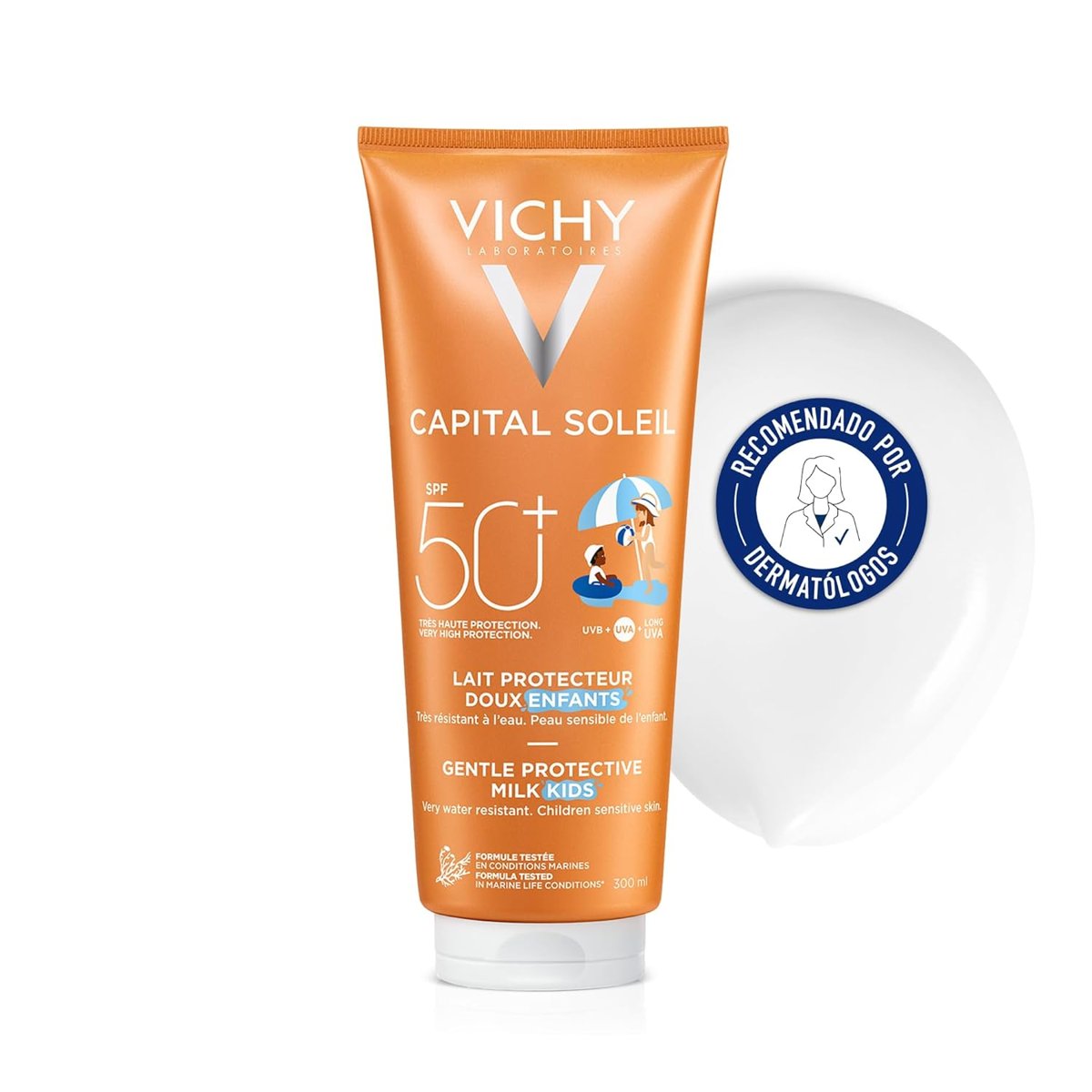 Vichy Capital Soleil Gentle Protective Milk Çocuklar İçin Yüksek Korumalı Yüz ve Vücut Sütü SPF 50 (300 ML)
